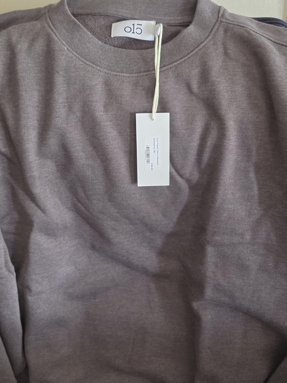 Olo Men's Crewneck Sweater in Taupe Gray